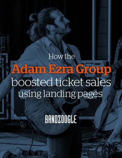 How Adam Ezra Boosted Ticket Sales Using Landing Pages