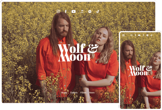 Band website template example